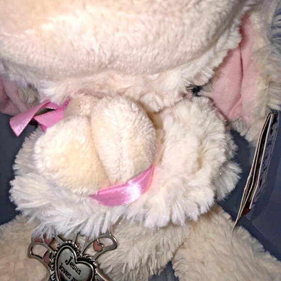 GANZ Serenity Lamb with Crib Cross Tag God Bless This Child - Picture 5 of 16